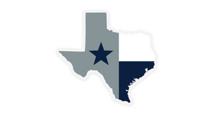 Dallas Cowboys Silver and Blue Texas Sticker