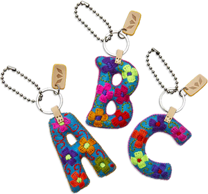 Blue Felt Alphabet Charms by Consuela