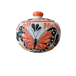 Butterfly Ceramic Container with Lid