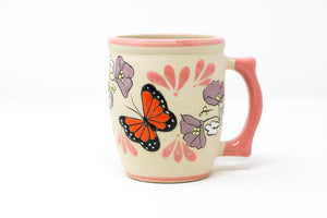 Butterfly Flower Ceramic Mug