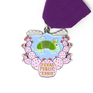 Cactus and Armadillo Fiesta Medal 2024 by Texas Public Radio