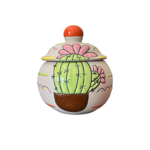 Cactus Ceramic Container with Lid