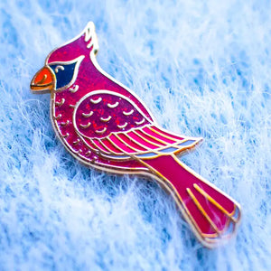 Cardinal Enamel Pin