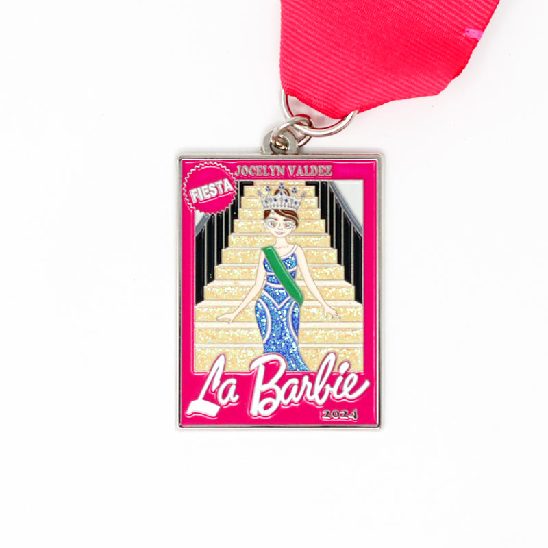 RESTOCKED 35) La Barbie Fiesta Medal 2024 by Jocelyn Valdez