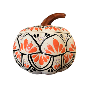 Talavera Pumpkin Ceramic Bowl