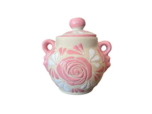 Rose Ceramic Sugar Bowl