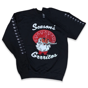 Seasons Grrritos Fleece Crew Sweatshirt by BarbacoApparel
