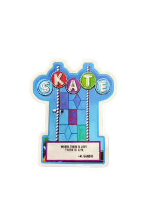 Skate Land Sticker by Benjamin Ortiz