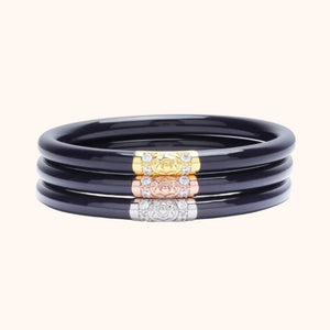 Three Kings All Weather Bangles in Navy by BUDHAGIRL