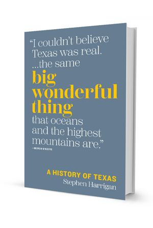 Big Wonderful Thing: A History of Texas by Stephen Harrigan (Autographed and Texas Sesquicentennial Stamp)