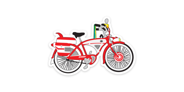 Pee Wee Bike Sticker