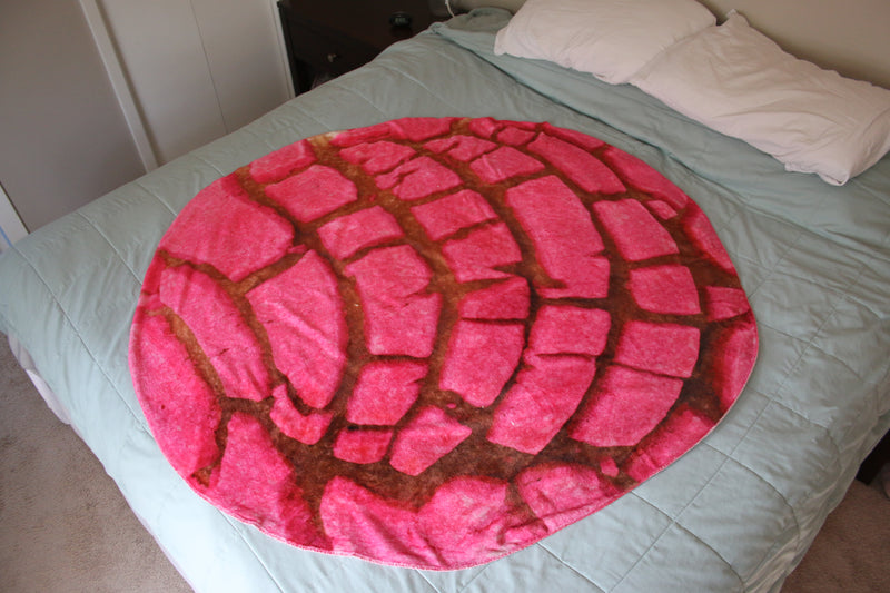 Pink Concha Blanket 60 Inch Fuzzy Throw