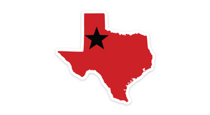Texas Tech Red and Black Texas Sticker